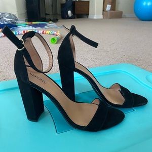 Black block heels size 8.5
